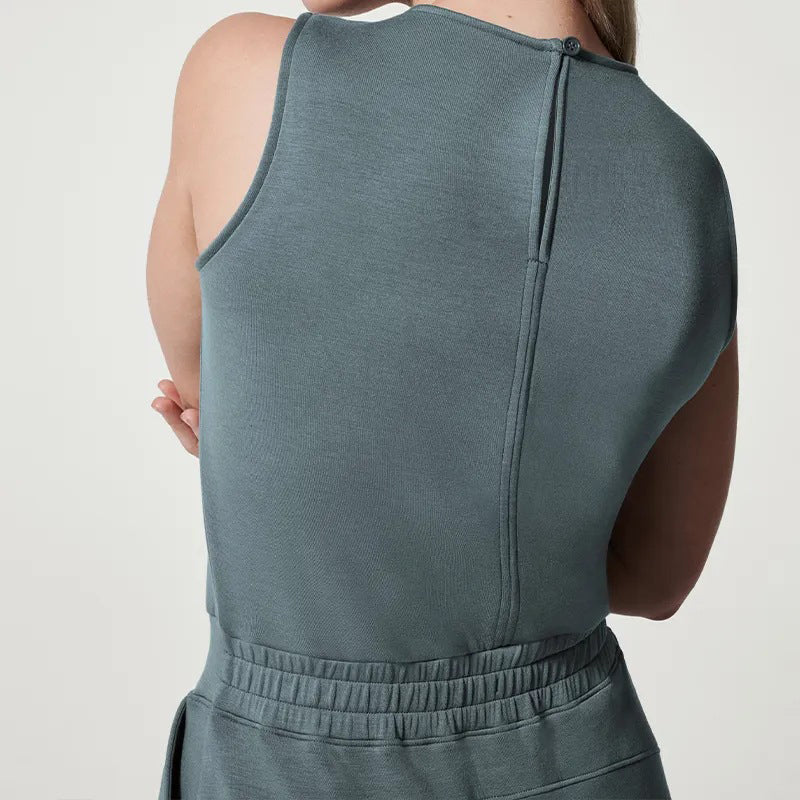 Aubrey - Veelzijdige elegantie Mouwloze effen jumpsuit