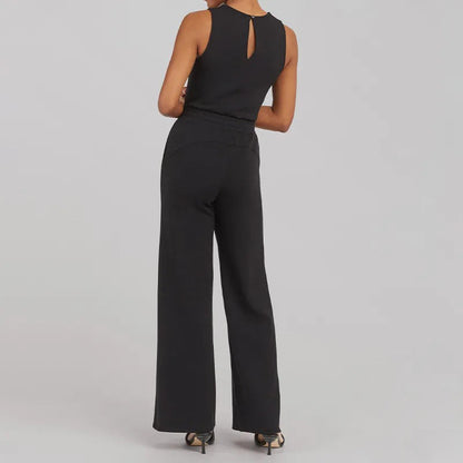 Aubrey - Veelzijdige elegantie Mouwloze effen jumpsuit