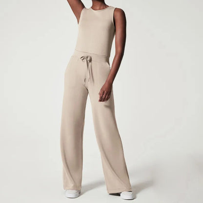 Aubrey - Veelzijdige elegantie Mouwloze effen jumpsuit