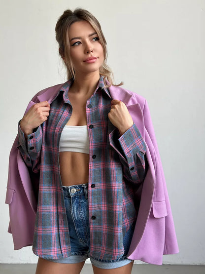 Carrie | Elegant checked flannel shirt