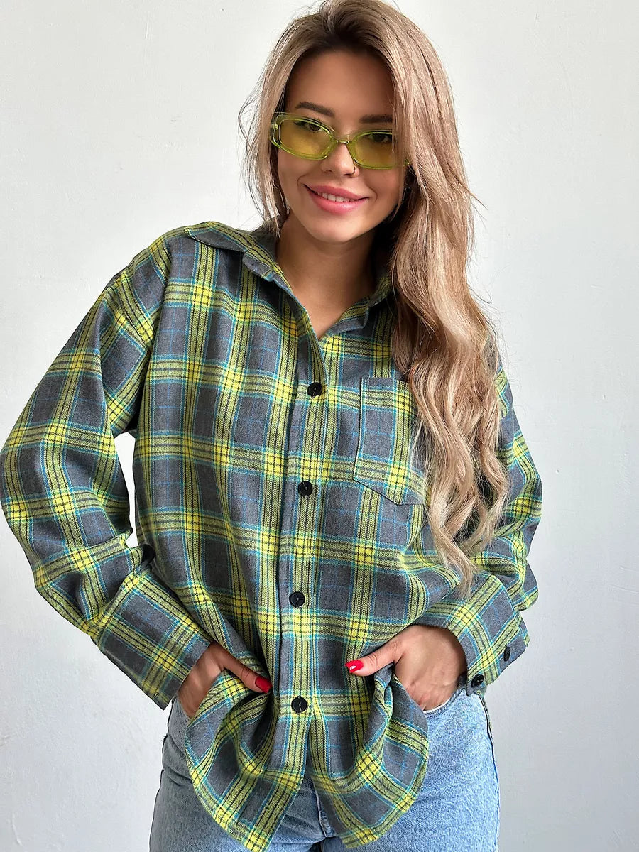 Carrie | Elegant checked flannel shirt