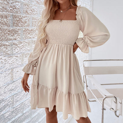 Camila Dress - Radiate feminine elegance in this ruffled mini dress!