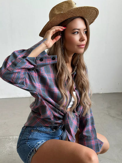 Carrie | Elegant checked flannel shirt