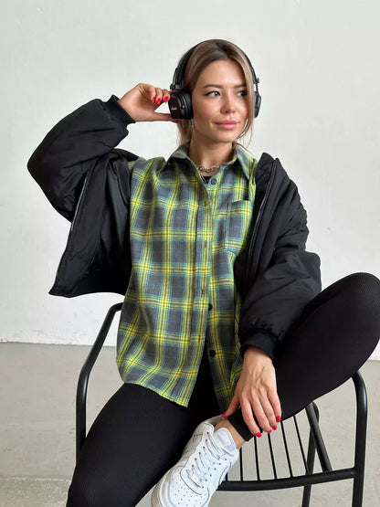 Carrie | Elegant checked flannel shirt