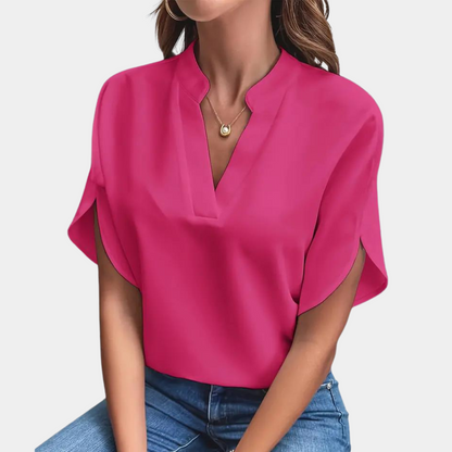 Aiva - Dames blouse met korte mouw