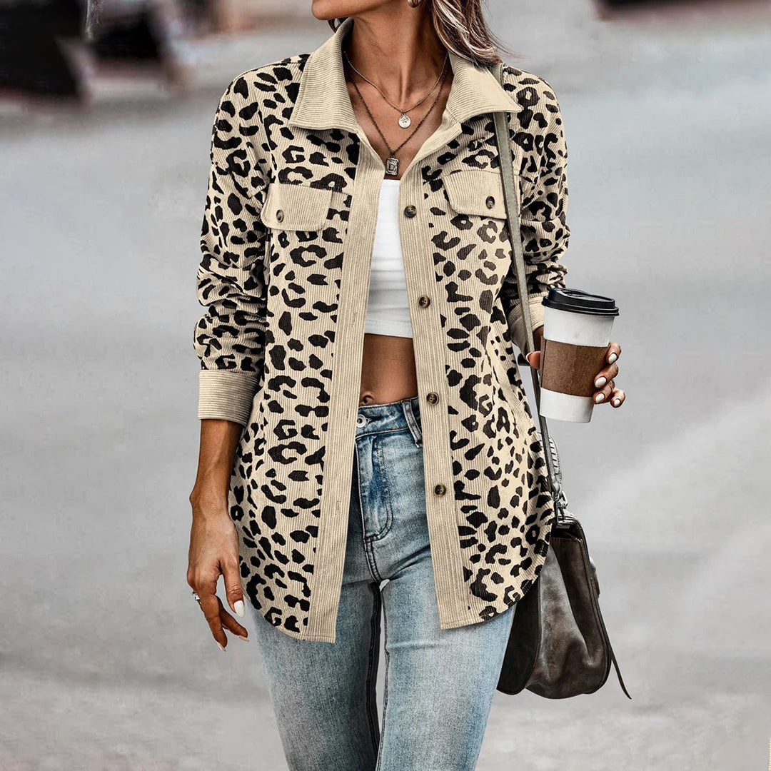 BAILEE - Trendy leopard print coat