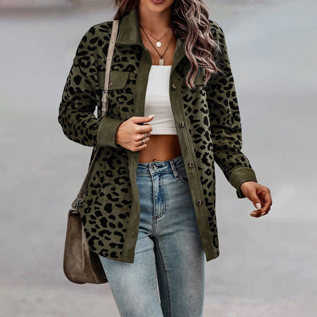 BAILEE - Trendy leopard print coat