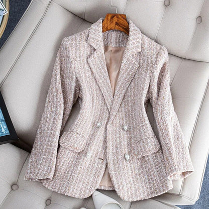 BLYTHE - Women's Checked and Fitted Blazer Coat