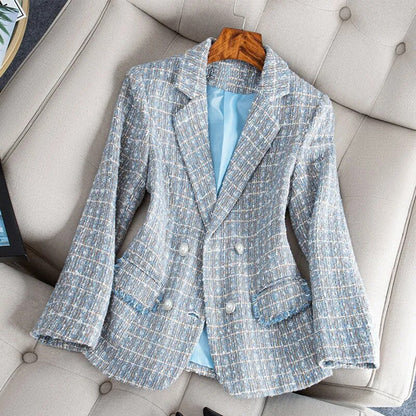 BLYTHE - Women's Checked and Fitted Blazer Coat