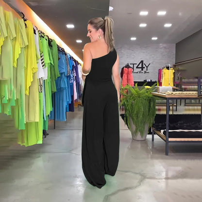 GEORGINA - Stylish one-shoulder jumpsuit