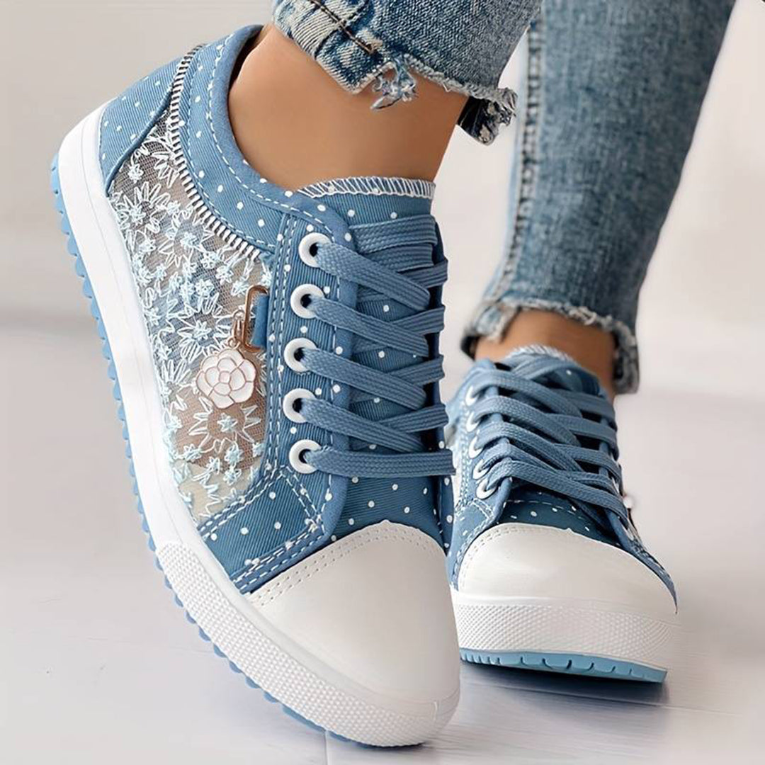 EMMIE - Dames Platte Sneakers van Mesh