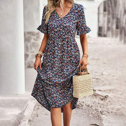 EMERY - Floral midi dress