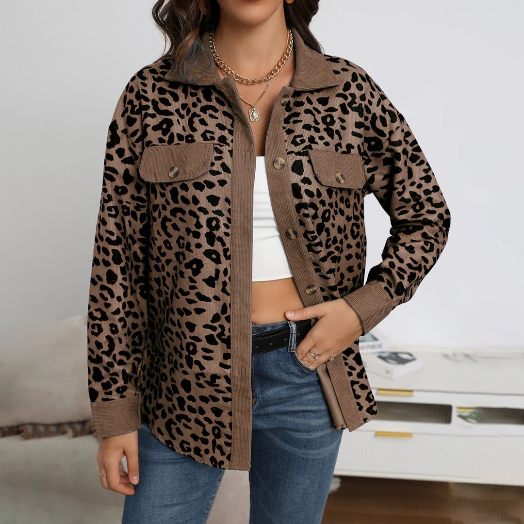 BAILEE - Trendy leopard print coat