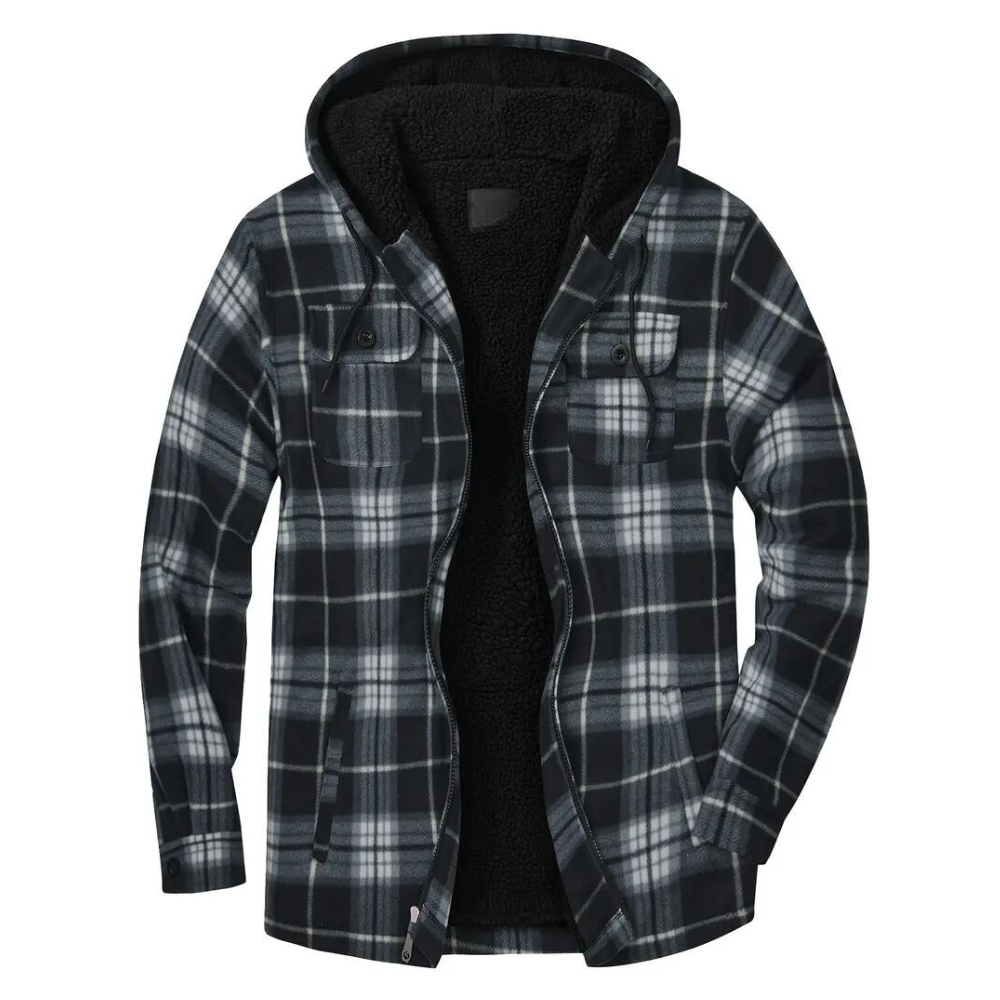 MORITZ - Men's Checked Hooded Jacket