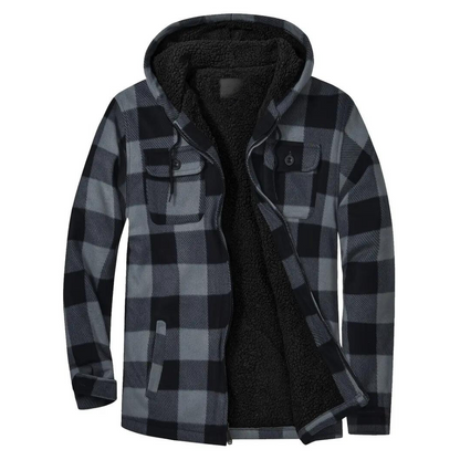 MORITZ - Men's Checked Hooded Jacket