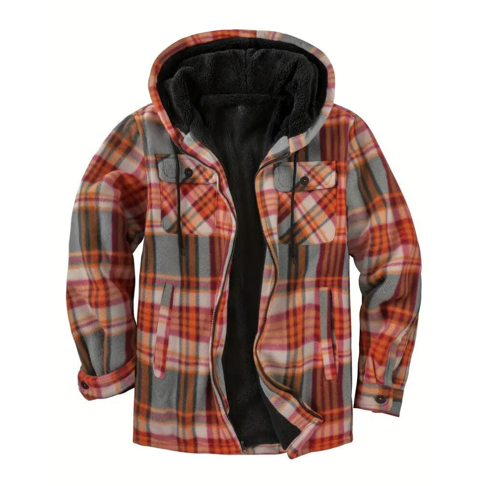 MORITZ - Men's Checked Hooded Jacket