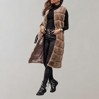 Haika - Long winter jacket vest for women