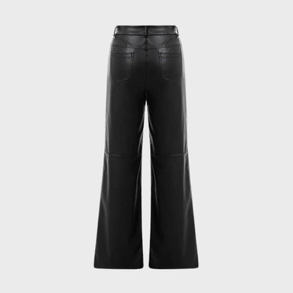 Jaska - Straight cut leather trousers