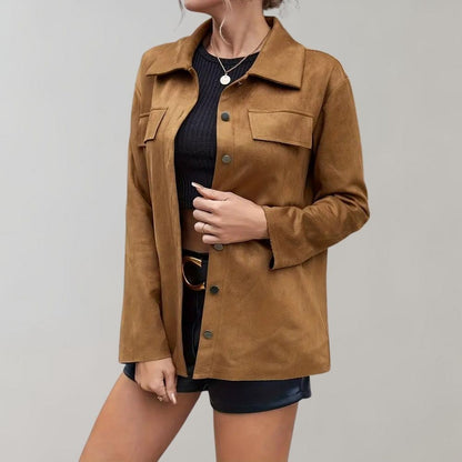 Makela - Simple suede women's jacket