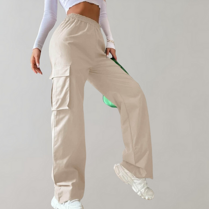 Marjo - Straight cut cargo pants for women