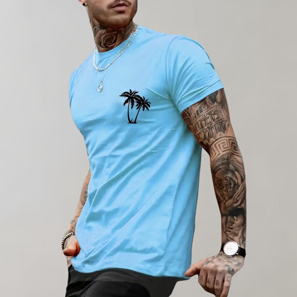 Lenn - Palm Tree Graphic Men's T-Shirt