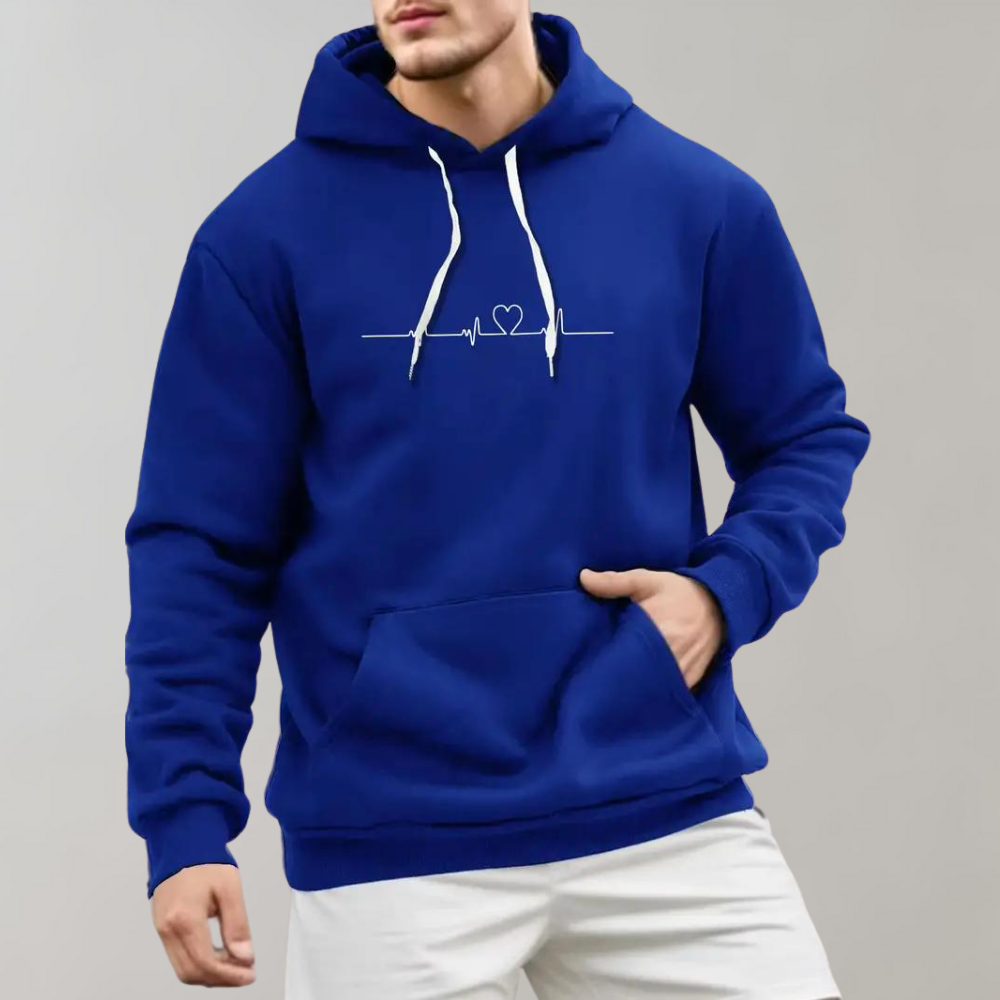 Micha - Men's hoodie with heart print