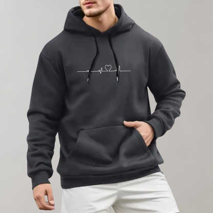 Micha - Men's hoodie with heart print