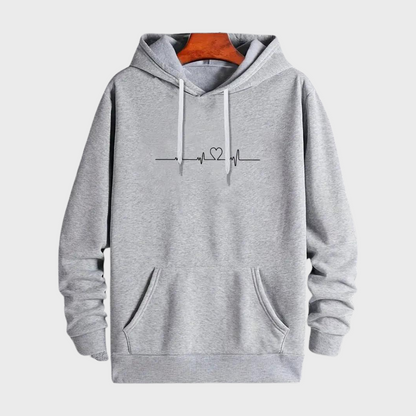 Micha - Herenhoodie met hartjesprint