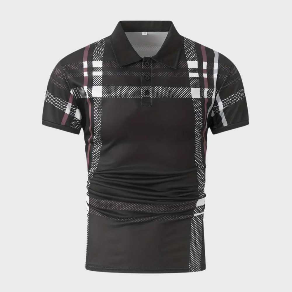 Ruben - Stylish checked men's polo shirt