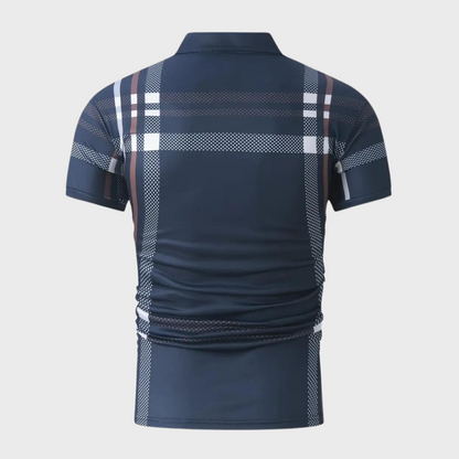 Ruben - Stylish checked men's polo shirt