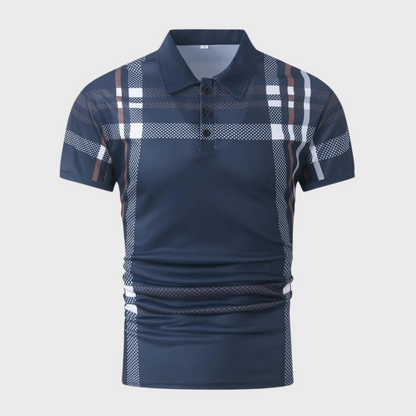 Ruben - Stylish checked men's polo shirt