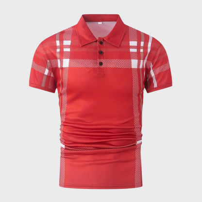 Ruben - Stylish checked men's polo shirt