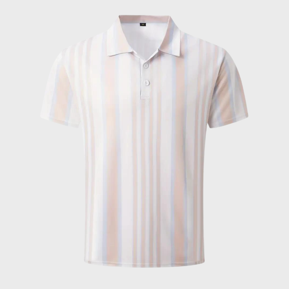 Sef - Casual striped men's polo shirt