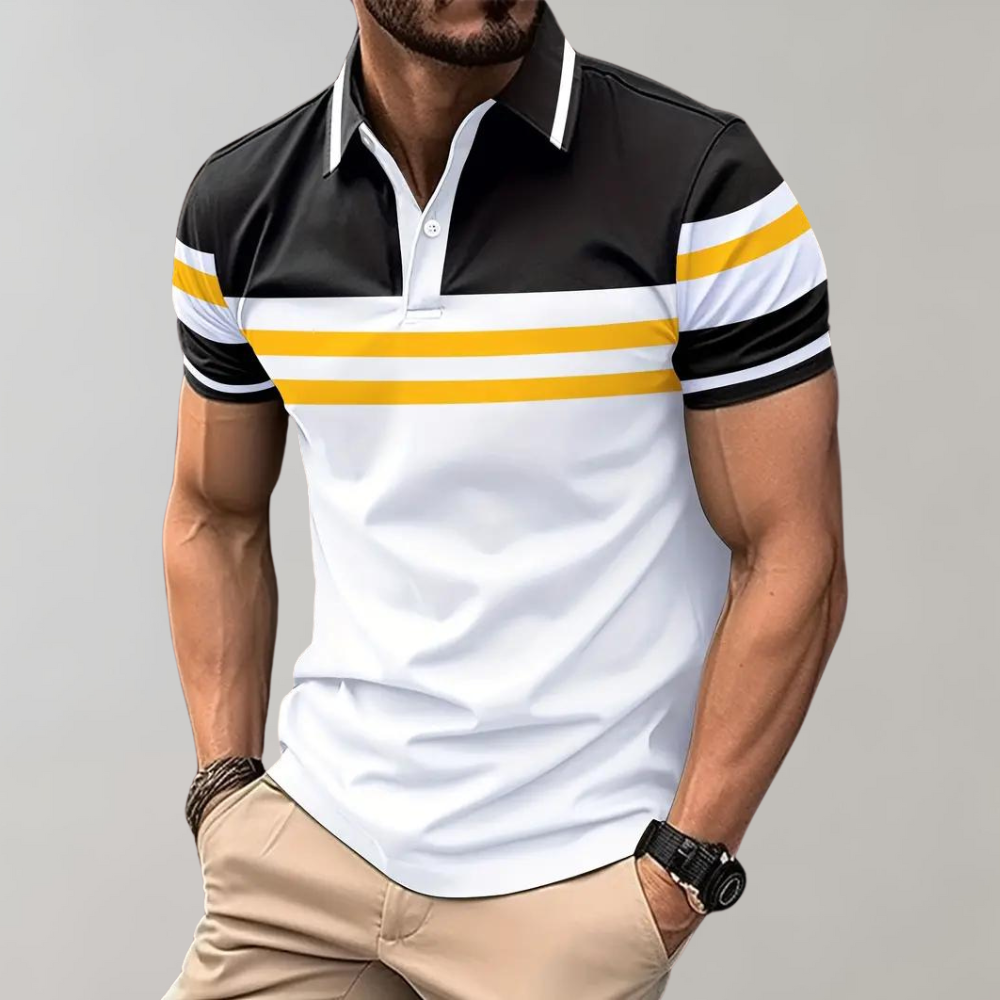 Stef - Colorblock Men's Polo Shirt