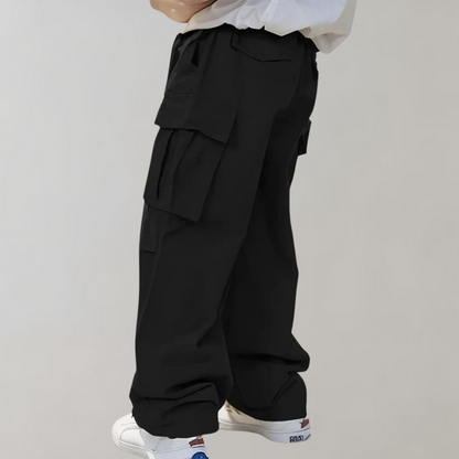 Asger - Straight leg cargo trousers for men