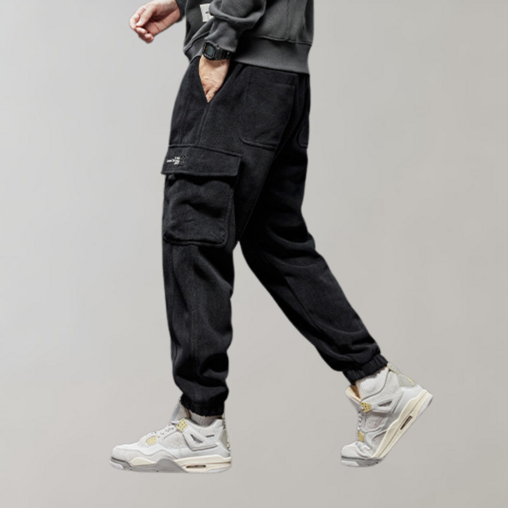 Osvald - Casual corduroy cargo pants for men