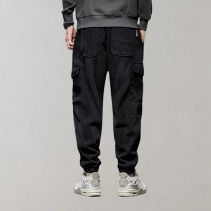 Osvald - Casual corduroy cargo pants for men