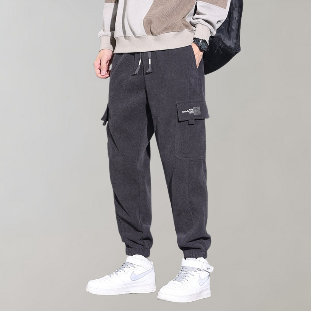 Osvald - Casual corduroy cargo pants for men