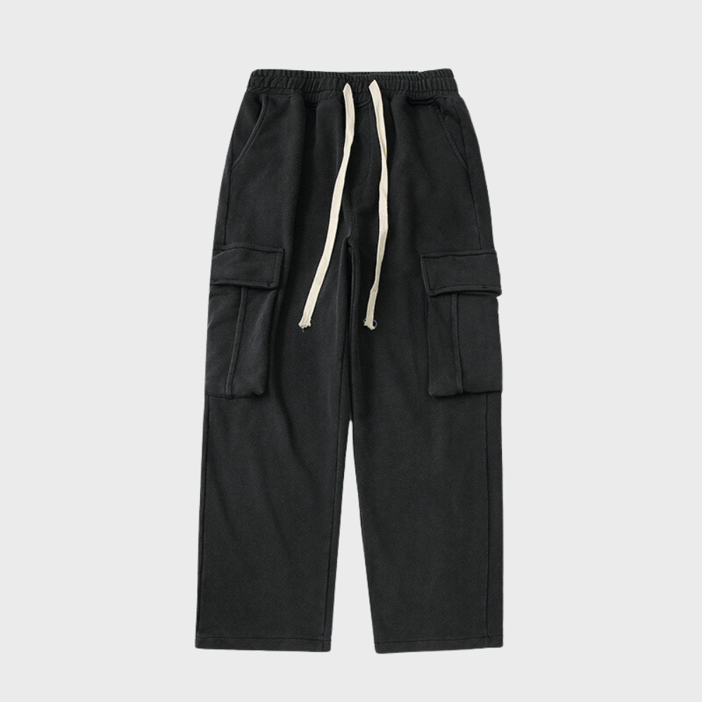 Tjalfe - Corduroy cargo pants with drawstring