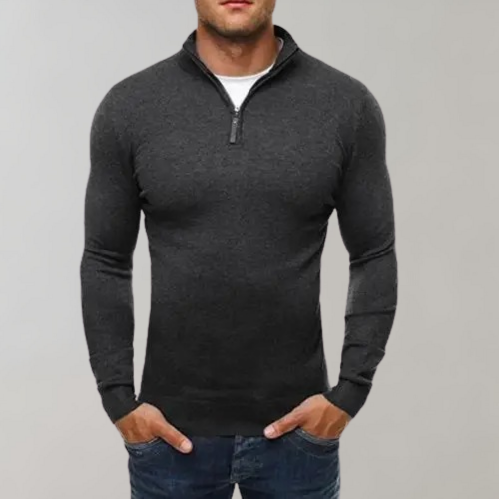 Fredrik - Warm men's sweater with zipper