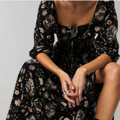 Fie - Floral ruffle midi dress