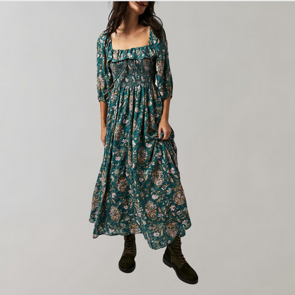 Fie - Floral ruffle midi dress