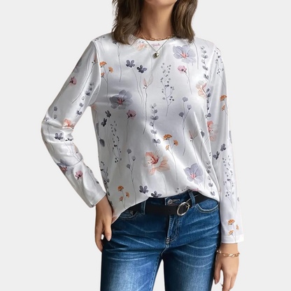 Brynhild - Floral women's blouse