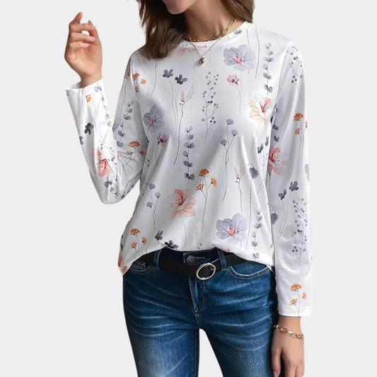 Brynhild - Floral women's blouse