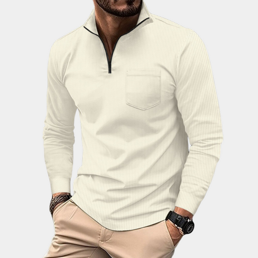 Roscoe - Men's Long Sleeve Shirt with Chest Pocket