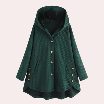 Belle - Ladies' hooded coat with buttons