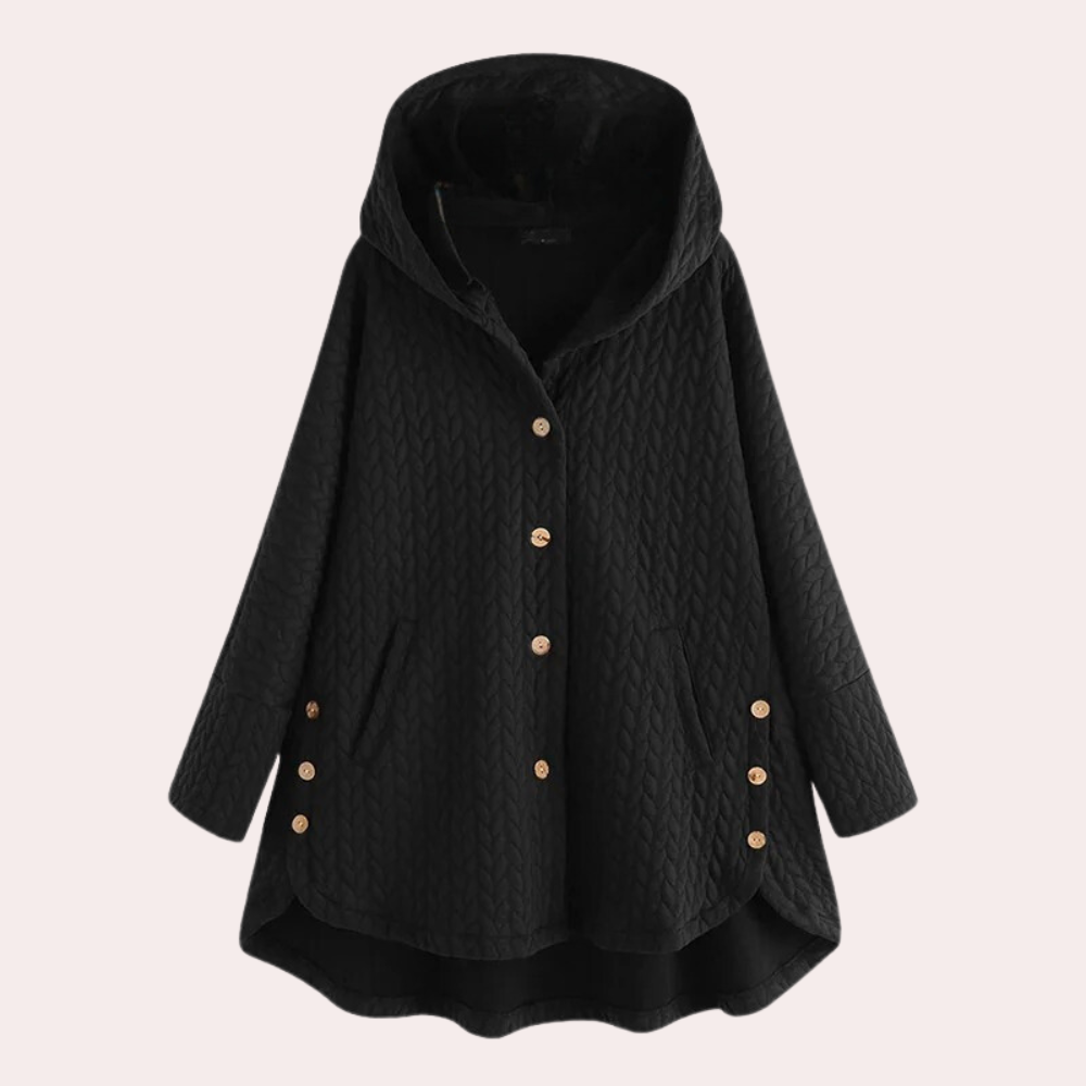 Belle - Ladies' hooded coat with buttons