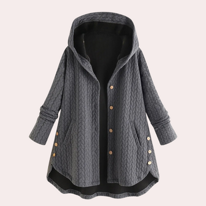 Belle - Ladies' hooded coat with buttons