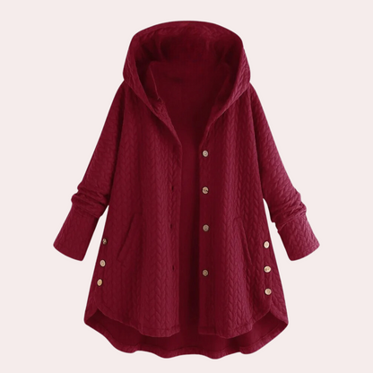 Belle - Ladies' hooded coat with buttons