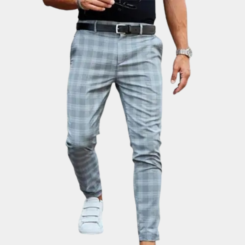 Delmore - Men's Checked Trousers 